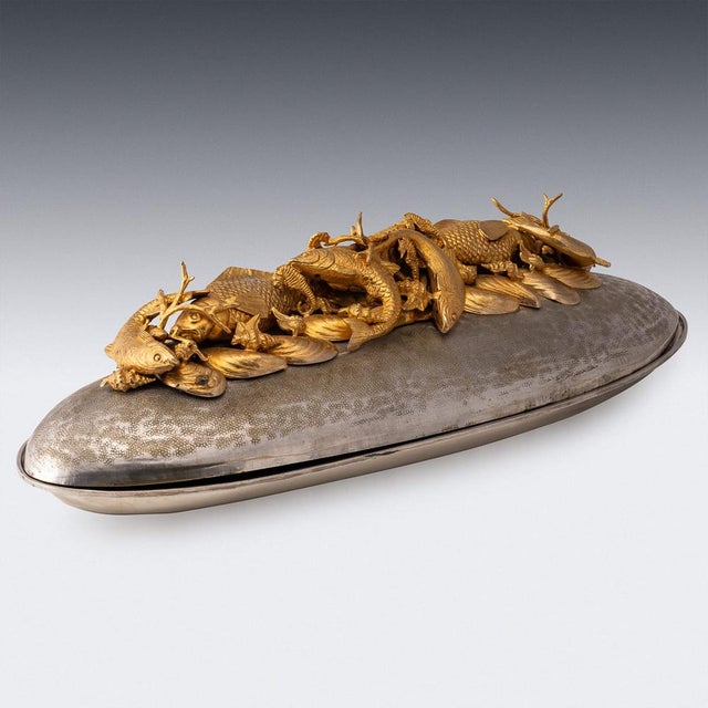 1970s Vintage Italian Silver Plated Serving Platter by Franco Lapini, 1970 For Sale - Image 5 of 18