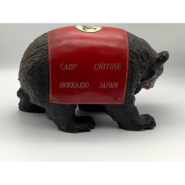 1950s Kibori Kuma Carved Bear Figurine For Sale - Image 4 of 13