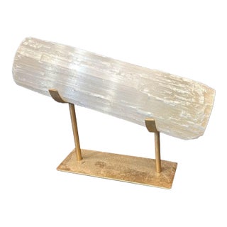 Selenite Block on a Stand For Sale