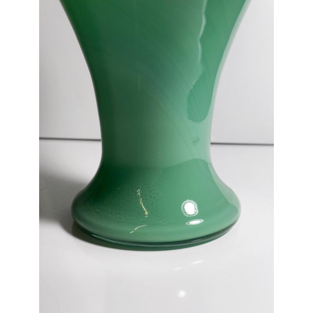 1950s Jade Green Murano Glass Vase, 1950s For Sale - Image 5 of 8