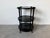 Hollywood Regency 1960s Hollywood Regency Black Ebonized Three-Tier Side Table on Brass Casters For Sale - Image 3 of 12