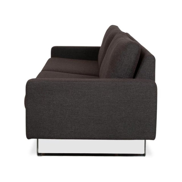 Conseta Fabric Chrome Three-Seater Anthracite Sofa from COR, Set of 2 For Sale - Image 11 of 13