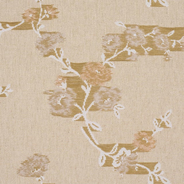 Traditional Schumacher Trace Of Connection Fabric In Blush For Sale - Image 3 of 6