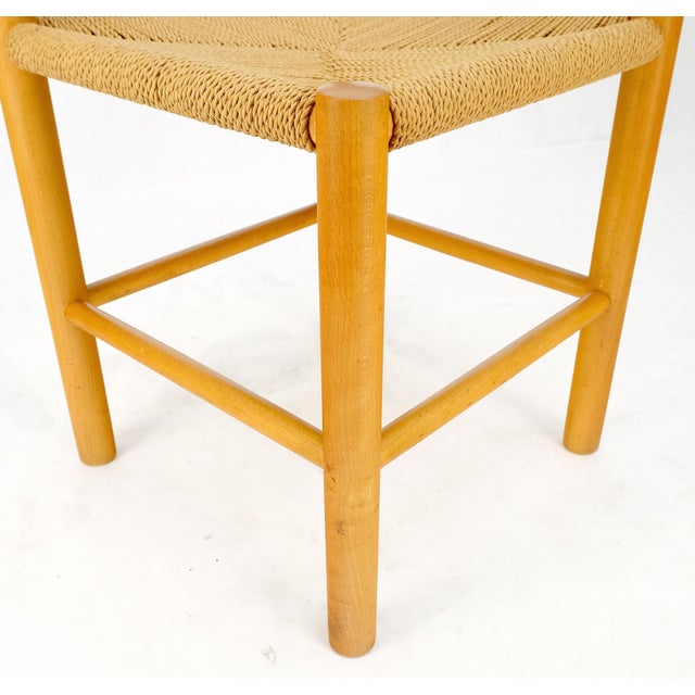 Danish Mid-Century Modern Fritz Hansen Rush Seat Bent Wood