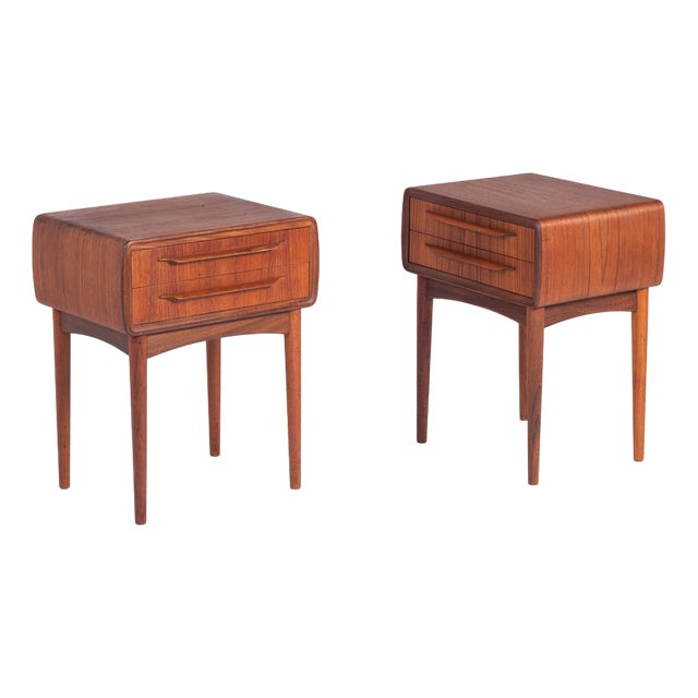 Danish Nightstands by Johannes Andersen, 1960s, Set of 2 For Sale
