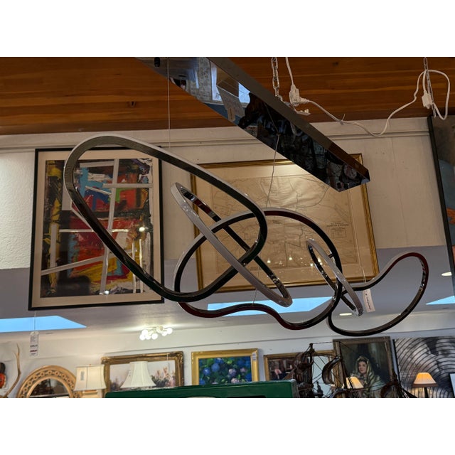 Eta Lighting Unity Chandelier, Brushed Chrome For Sale - Image 11 of 13