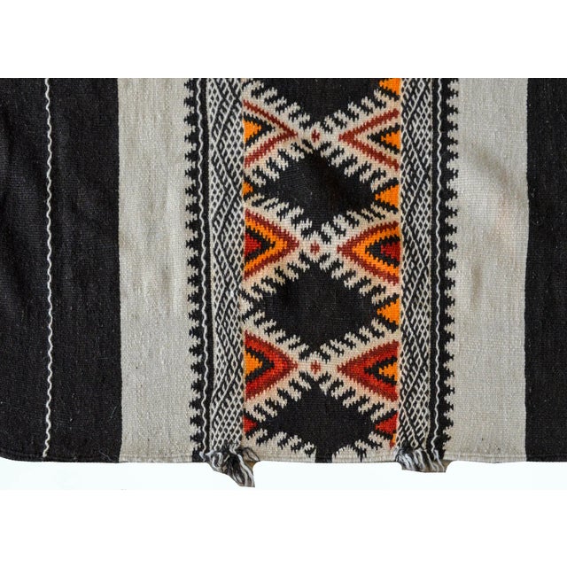 White Vintage Mid Century Moroccan Kilim Runner For Sale - Image 8 of 12