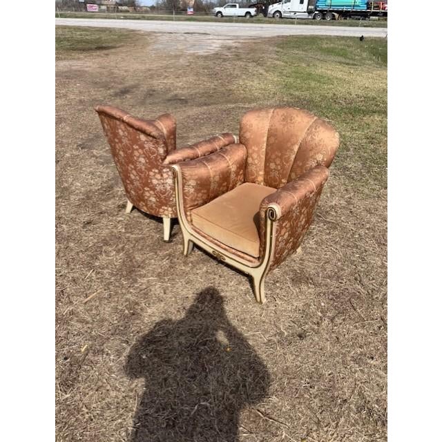 Classic 1940s French Art Deco Club Chairs - A Pair For Sale - Image 4 of 15