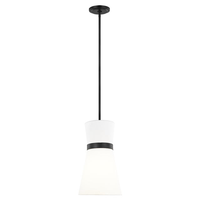 Modern AERIN By Visual Comfort Studio Clark 1-Light Pendant in Midnight Black For Sale - Image 3 of 3
