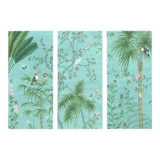 W24”*h53“/Panel, Amazonia Triptych, Wall Artwork, Painting , No Frame, Tea Wallpaper For Sale