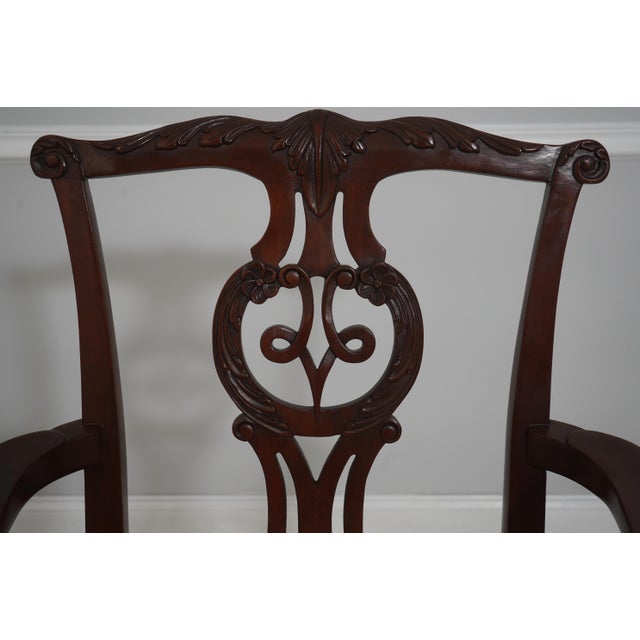 1990s Set of 8 Baker Chippendale Clawfoot Mahogany Dining Chairs For Sale - Image 5 of 18