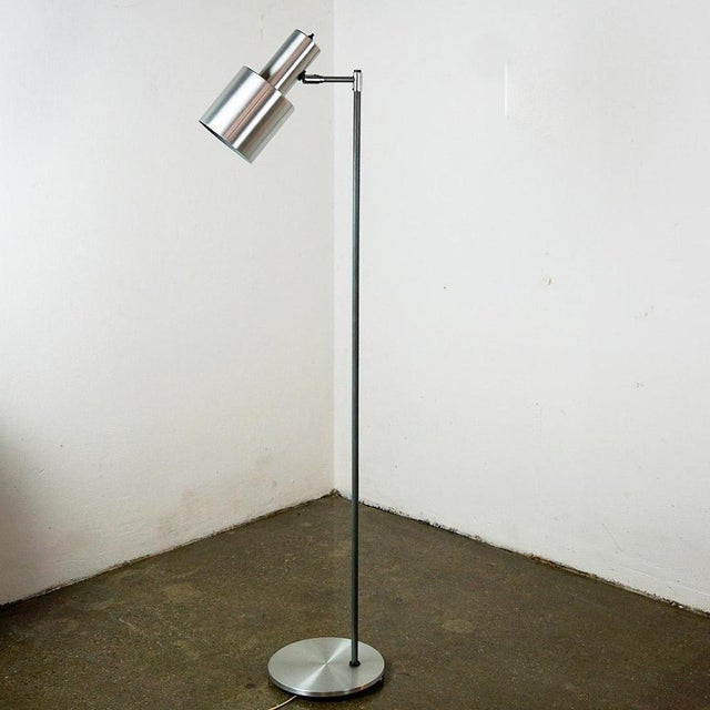 Gray Scandinavian Modern Floor Lamp Studio attributed to Jo Hammerborg for Fog and Morup, 1960s For Sale - Image 8 of 14