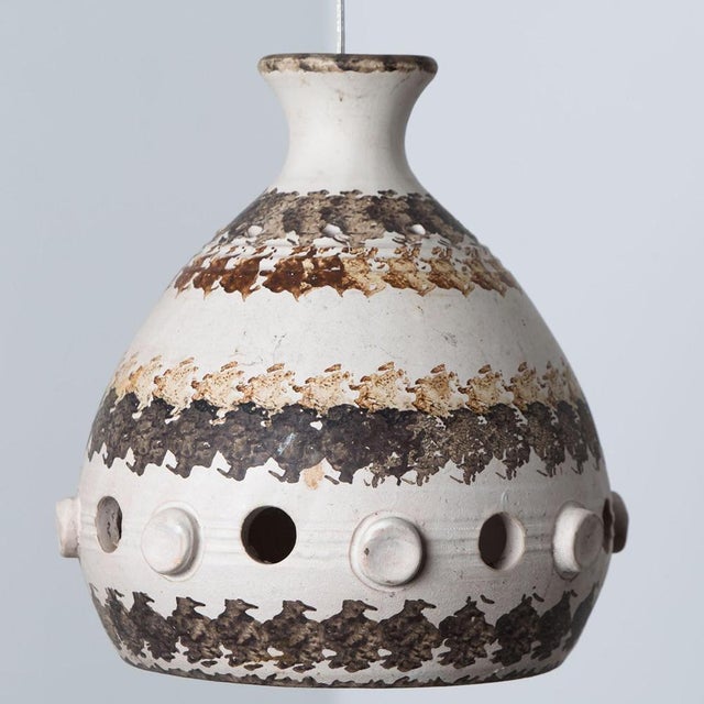 Danish Ceramic Pendant Lights, 1970, Set of 2 For Sale - Image 14 of 18