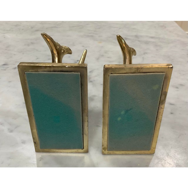 Pair of Vintage Swordfish / Marlin / Sailfish Bookends – Brass Finish - Heavy - Palm Beach Regency, Grandmillennial, Coastal, Ralph Lauren - See Pics! For Sale - Image 11 of 11