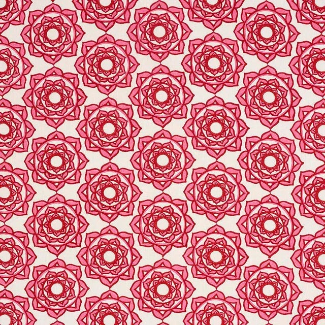 Contemporary Sample - Schumacher X Molly Mahon Rose Fabric in Pink For Sale - Image 3 of 3