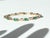 Vintage Michael Anthony 14k Yellow Gold Emerald Diamond Bar Link Tennis Bracelet For Sale - Image 17 of 17
