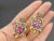Ruby Red Bochic "Orient" Vintage Ruby & Fancy Sapphire Turtle Earrings 18K Gold & Silver For Sale - Image 8 of 18