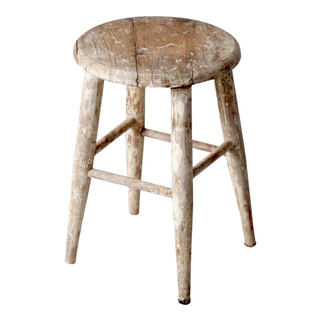 Vintage Farmhouse Stool For Sale