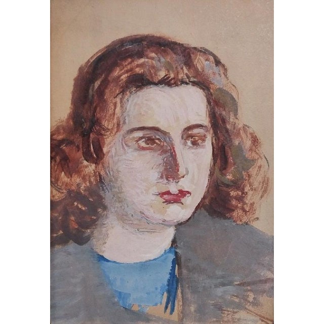 Giovanni Malesci Girl, circa 1950 oil on cardboard 34x24,5 cm This piece is attributed to the mentioned designer/maker. It...