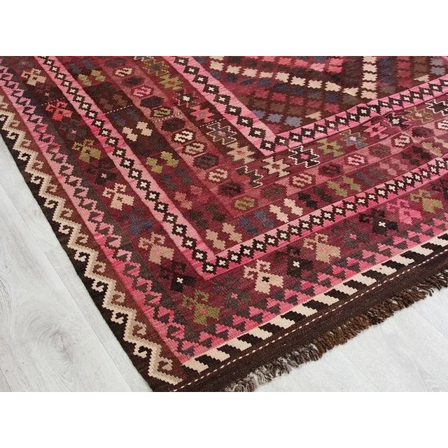 Afghan Kilim Rug, 1980s For Sale - Image 11 of 13