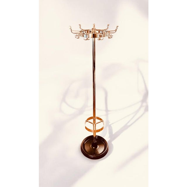 Art Deco Bauhaus Modern Coat Stand made in Aluminium & Cast Iron, Germany, 1940s For Sale - Image 10 of 13