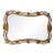 Vintage Large Ornate Wavy Scrolled Edge Gold Wall / Mantel Mirror For Sale