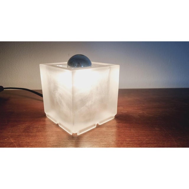Mid-Century Table Lamp Ice Glass Cube from Peill & Putzler, Germany, 1970s For Sale - Image 13 of 16