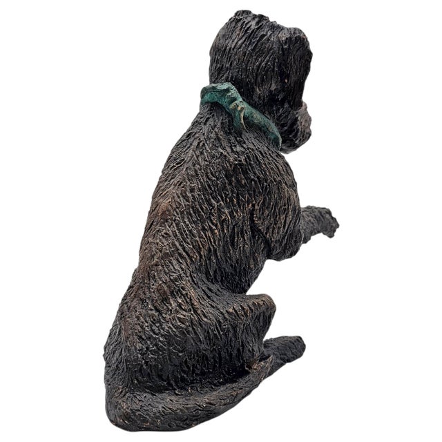 Vintage Hand Sculpted Terracotta Spinone Italiano Dog Studio Art Sculpture For Sale - Image 9 of 13