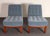 1950s Pair of Mahogany and Blue Mohair Slipper Chairs by Edward Wormley for Dunbar For Sale - Image 5 of 18