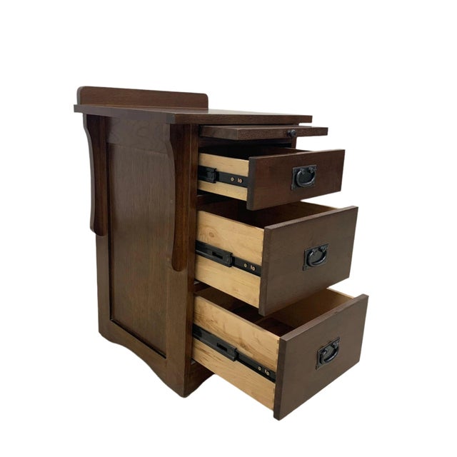 Crofter Style 3 Drawer End Table With Writing Tray-Michael Cherry-Mc3 For Sale - Image 14 of 18