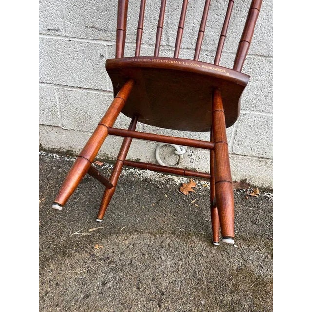 Late 20th Century Pair of Hitchcock Dining Chairs Signed Hitchcock For Sale - Image 9 of 10