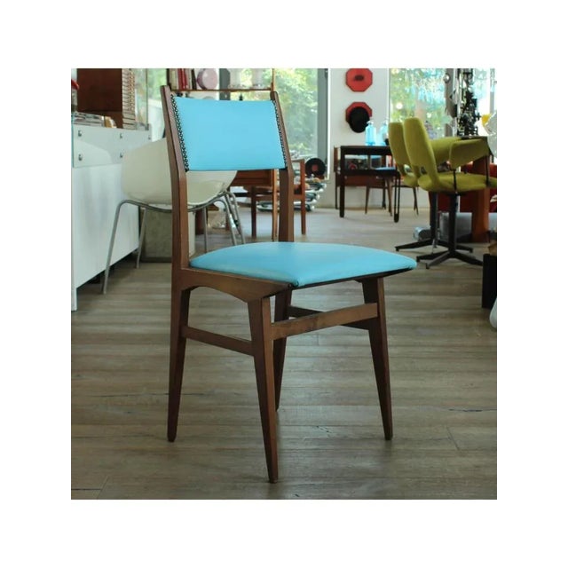 Blue Skai Chairs, 1960, Set of 4 For Sale - Image 15 of 16