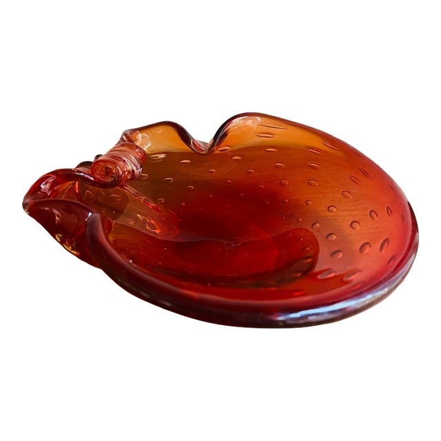 Murano Glass Ashtray Trinket Bowl For Sale