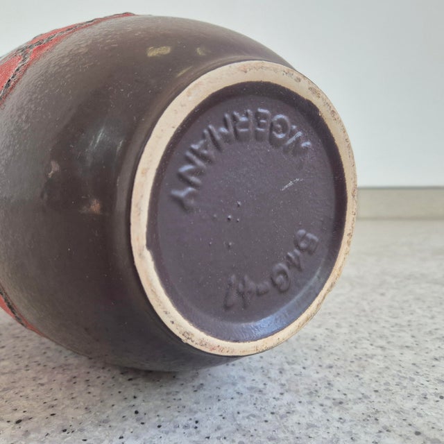 Mid-Century Ceramic Floor Vase from Scheurich, Germany, 1960s For Sale - Image 6 of 9