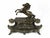 Bronze inkwell is an original decorative object realized in the mid-20th century. A very elegant bronze inkwell decorated...