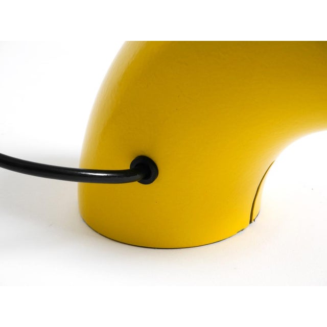 Vintage Space Age Yellow Table Lamp in Iron by Temde, 1960s For Sale - Image 14 of 18