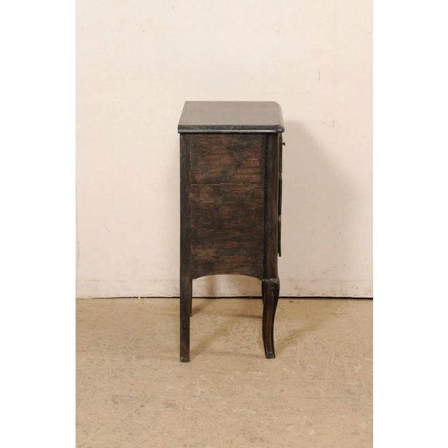 Wood 19th Century French Marble Top End Chest For Sale - Image 7 of 11