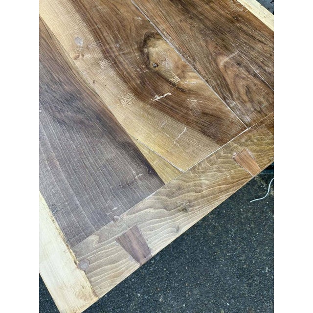 Wood Walnut Dining Table, 1980s For Sale - Image 7 of 9