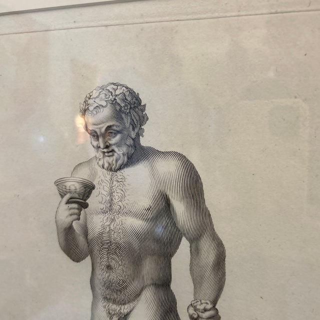 Pair of Antique French Engravings of Nude Men. For Sale - Image 4 of 8