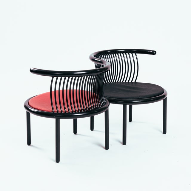 Black Vis-a-Vis Chair by Herbert Ohl for Lübke, 1980s For Sale - Image 5 of 15