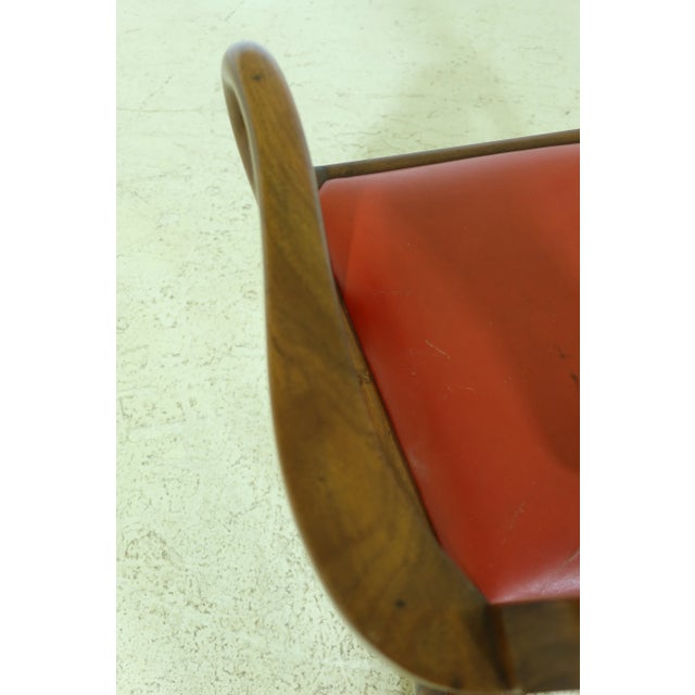 1960s Set of 8 Solid Walnut Bench Made English Style Dining Chairs For Sale - Image 5 of 13