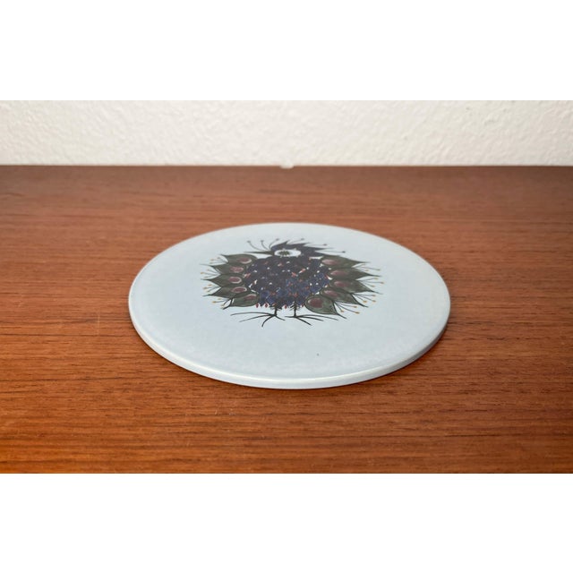 Mid-Century Modern Danish Crazy Bird Design Plate Coaster by Beth Breyen for Royal Copenhagen, in Very Good conditions....