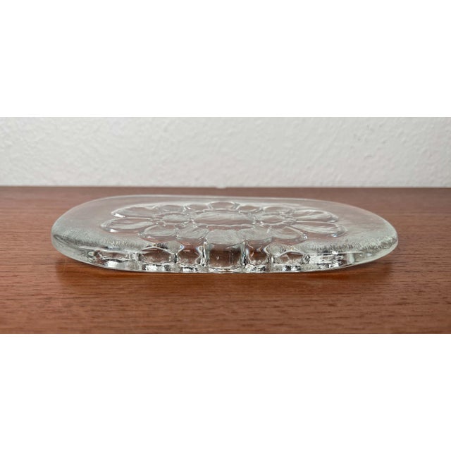 Vintage Swiss Art Glass Butter or Cheese Plate from Glasi Hergiswil, 1970s For Sale - Image 4 of 11