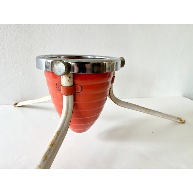 Red 1930s Machine Age Art Deco Streamline Christmas Tree Stand For Sale - Image 8 of 9