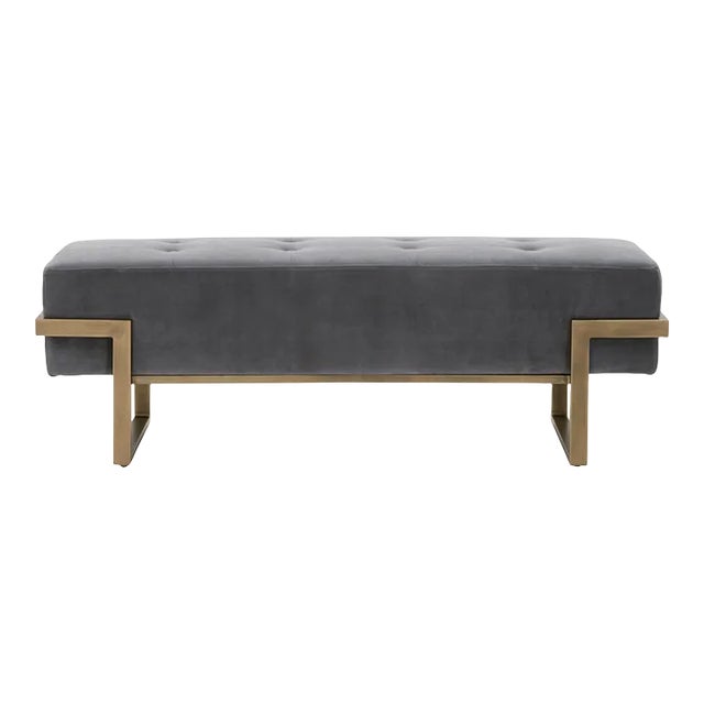 Fiona Velvet Upholstered Bench For Sale