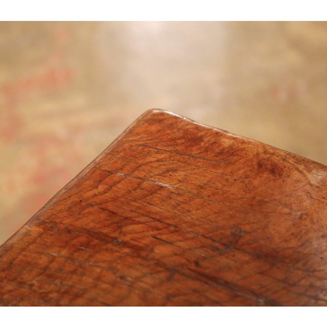 Brown 19th Century French Louis XIII Oak Refectory Monastery Table With One-Board Top For Sale - Image 8 of 9