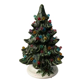 Vintage Ceramic Light Up Christmas Tree, Marked ‘84 For Sale