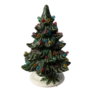 Vintage Ceramic Light Up Christmas Tree, Marked ‘84