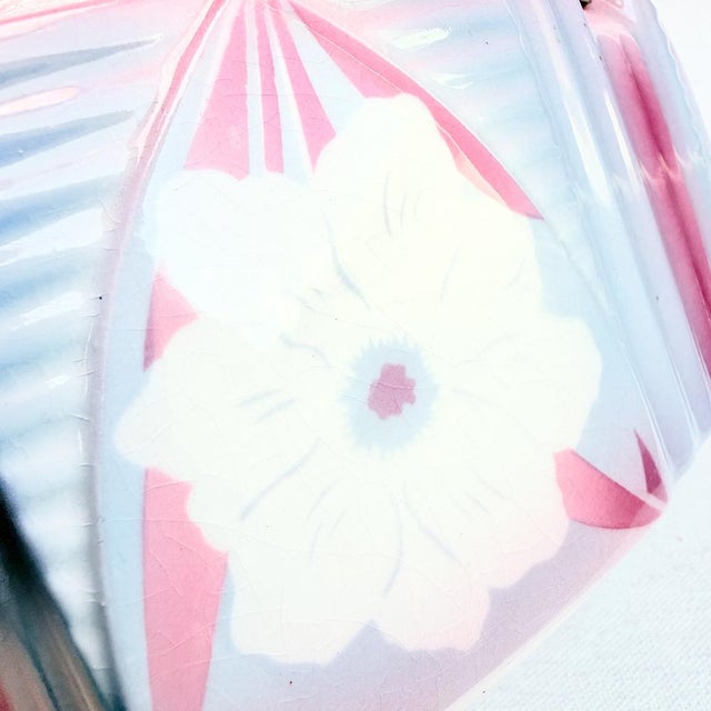 Metal Cookie Tin in Floral Porcelain, 1920s For Sale - Image 7 of 16
