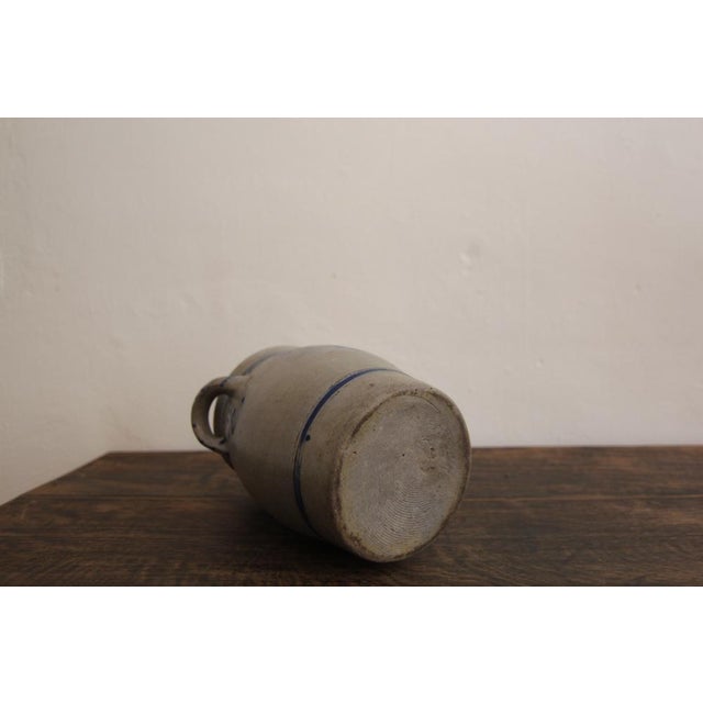 German Folk Art Grey and Cobalt Blue Stoneware Jar, 1890s For Sale - Image 11 of 12